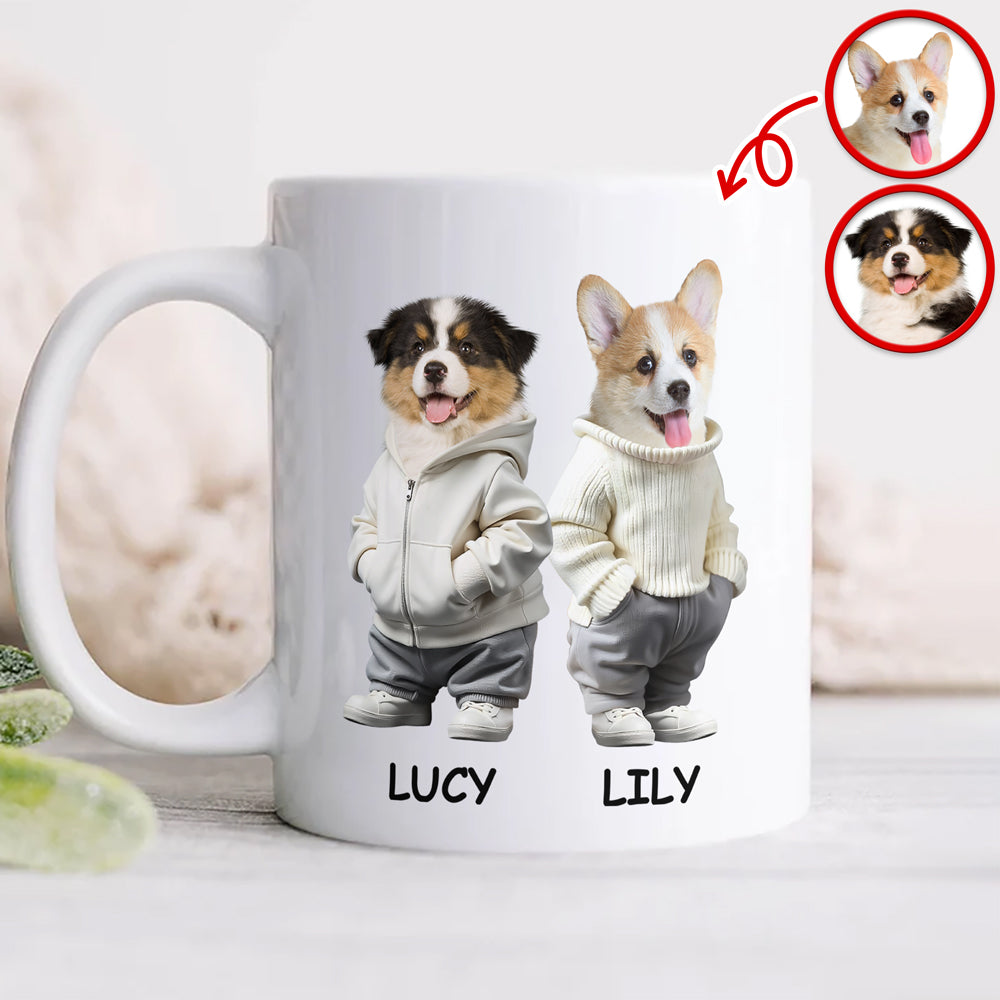 Custom Photo And Name Dog White Mug For Dog Pet Lovers HA75 897596