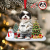 Custom Photo Dog Christmas Acrylic Ornament For Christmas HA75 897604