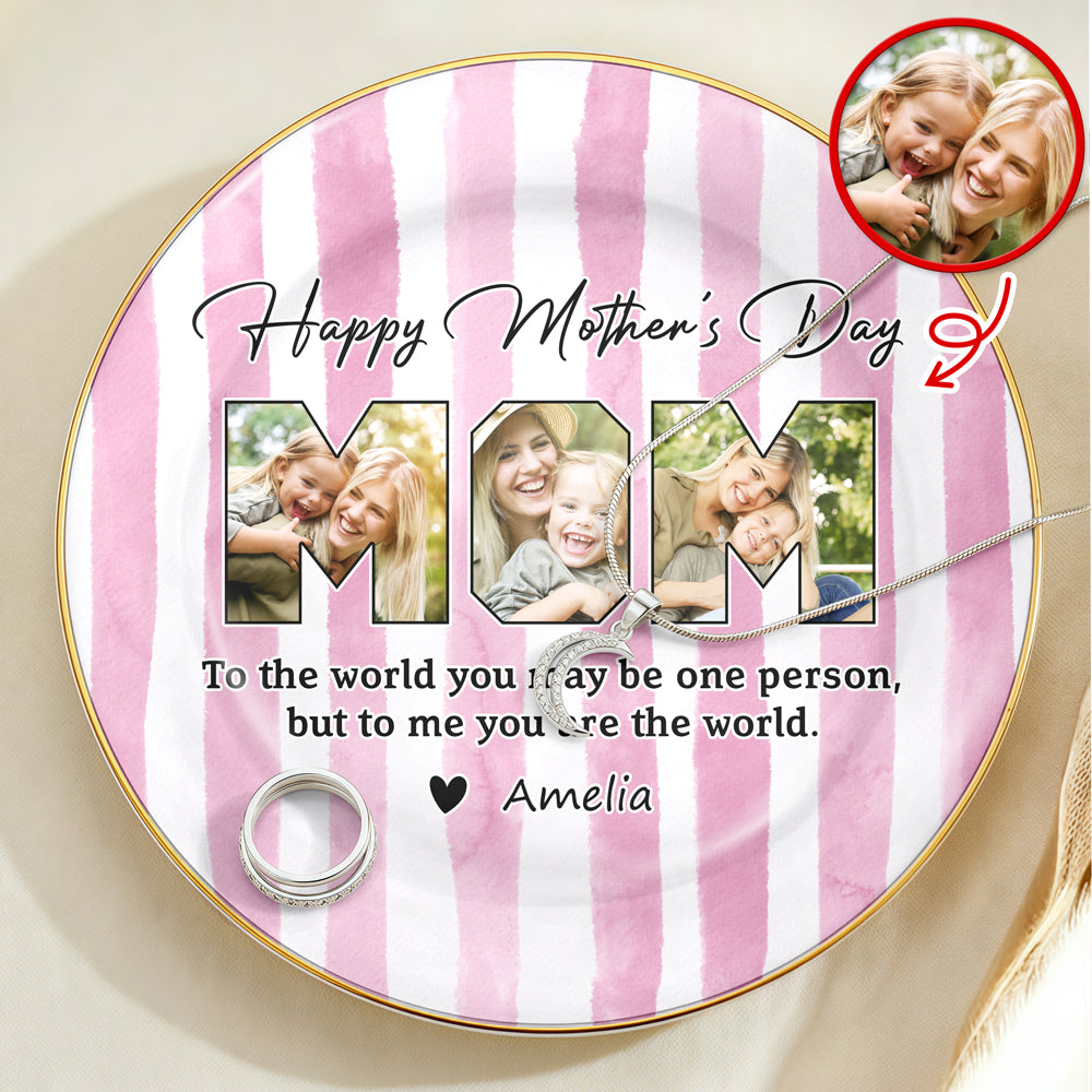 Custom Photo Happy Mother's Day To Mom Happy Mother's Day Ring Dish HA75 920778