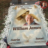 Custom Photo Safe in the Arms of Jesus Grave Blanket Memorial Gift LM32 897511