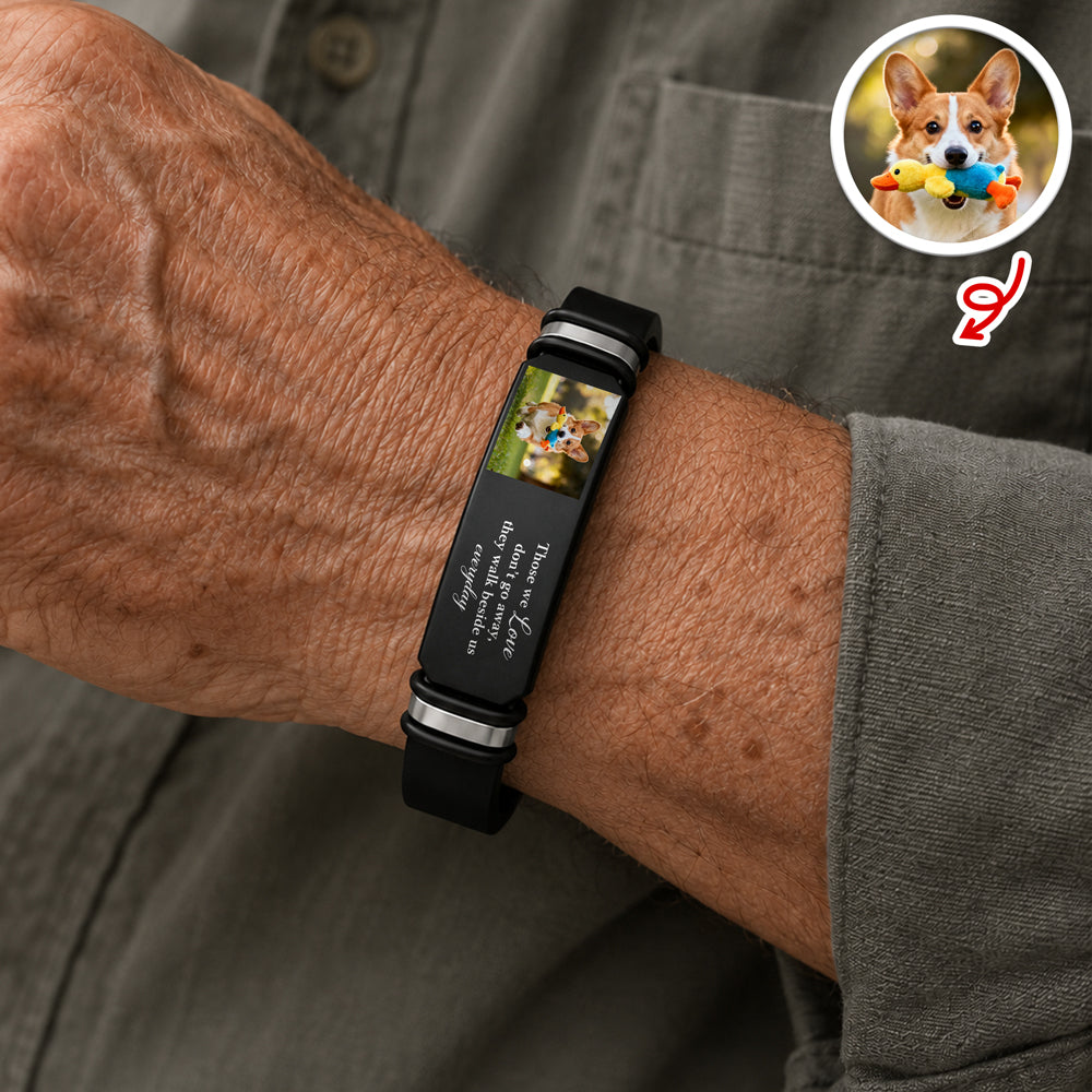 Custom Pet Photo Wristband Bracelet Pet Loss Memorial Gift LM32 669623