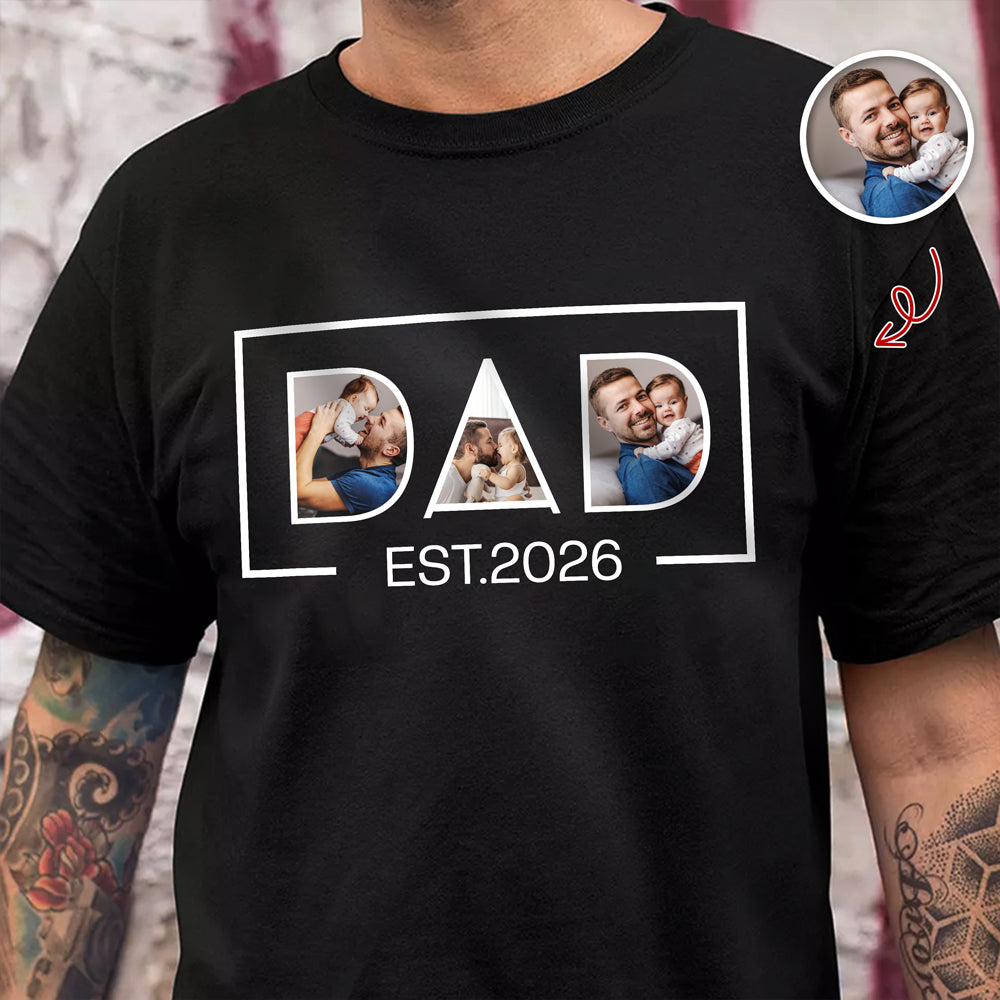 Custom Photo And Year Dad Est 2026 Shirt For Father's Day TH10 169765