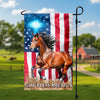 Custom Horse Photo God Bless America Garden Flag TH10 898699