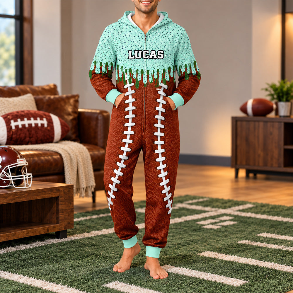 Custom Name Christmas Onesie Pajamas For Baseball, Softball, Soccer, Football, Basketball, Hockey Lover HO82 904022