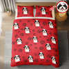 Custom Photo With Dog Cat Paw Quilt Bedding Set For Dog Cat Lovers LM32 897237