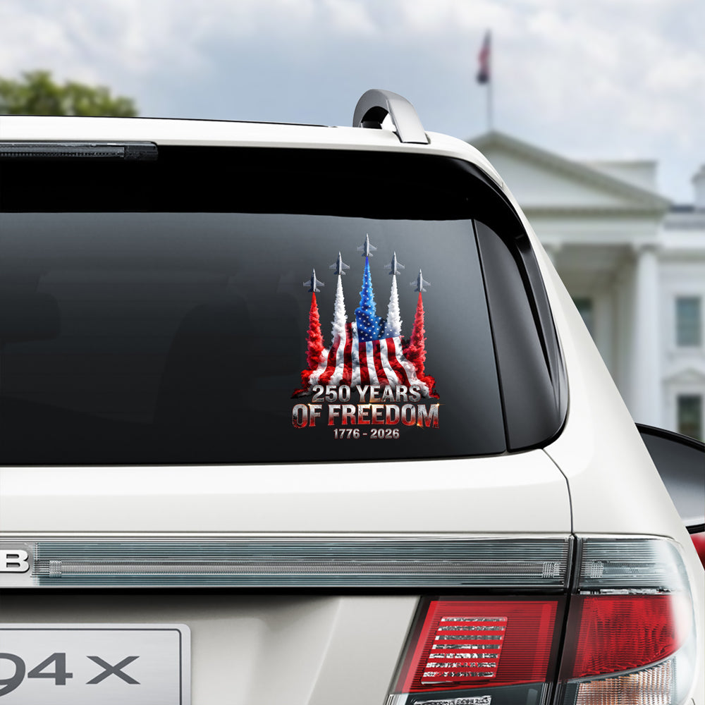 250 Years of Freedom 1776–2026 American Flag Car Window Decal Sticker HO82 902782