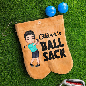 Personalized Cartoon Character Flannel Golf Ball Bag Sack Golf Accessories Funny Birthday Gift for Golfers HO82 900792