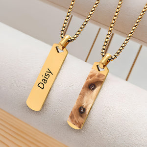 Custom Dog Eyes Photo Long Necklace For Dog Lover TH10 892861