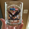 250 Years of Freedom Eagle Patriotic 1776 - 2026 Whiskey Glass HO82 901274