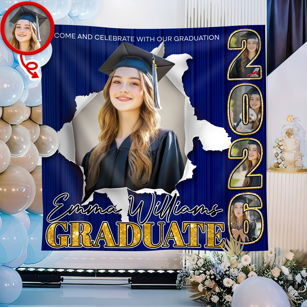 Personalized Graduate Class Of 2026 Backdrop Party Decoration LM32 899459