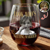 Custom Photo Look Who's Getting Married Wine Glass - Personalized Bachelorette Gift HO82 903200