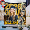 Custom Photo Class of 2026 Graduation Film Strip Glitter Backdrop, Personalized Party Decor LM32 899461