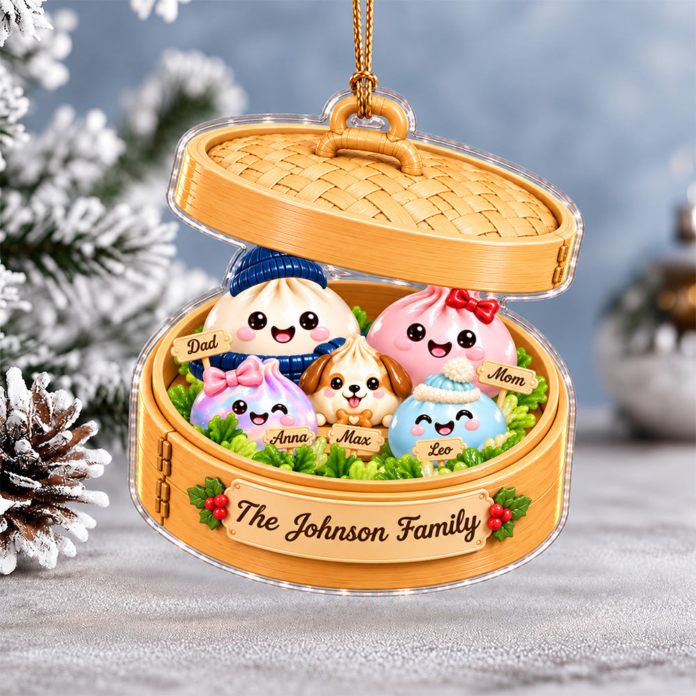 Personalized Steamer Basket Dumpling Christmas Acrylic Ornament Gift For Family LM32 670143