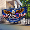 Custom Family Name United States 250th Anniversary 1776–2026 Eagle Non-Pleated Fan Flag LM32 669173