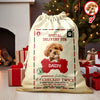 Custom Dog Photo Santa Sack Special Delivery Dog Christmas Gift Bag CH07 895760