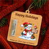 Personalized Character Happy Holidays Wooden Money Holder Ornament, Christmas Cash Gift For Family TH10 171379