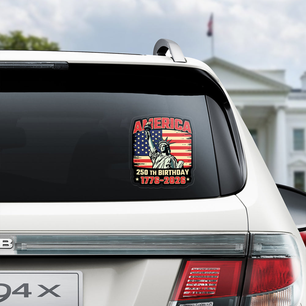 America 250th Birthday 1776 -2026 Car Window Decal Sticker CH07 910154