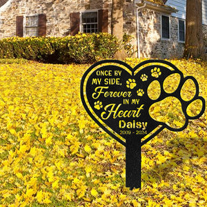 No Longer By My Side But Forever In My Heart Memorial Garden Stake Personalized Gift TH10 891629