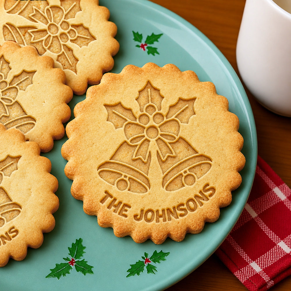 Custom Family Name Acorn Cookie Stamp, Personalized Holiday Baking Gift LM32 670285