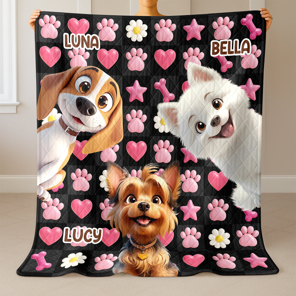 Personalized Dog Cat 3D Inflated Effect Printed Quilt Blanket Gifts For Dog Cat Lovers LM32 897149