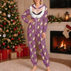 Personalized Face Photo Leopard Print Onesie Pajamas Funny Holiday Gift for Women HO82 903696