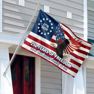 Personalized 250 Years of Freedom Flag | 1776–2026 Eagle Betsy Ross Grommet Banner House Flag HO82 900938