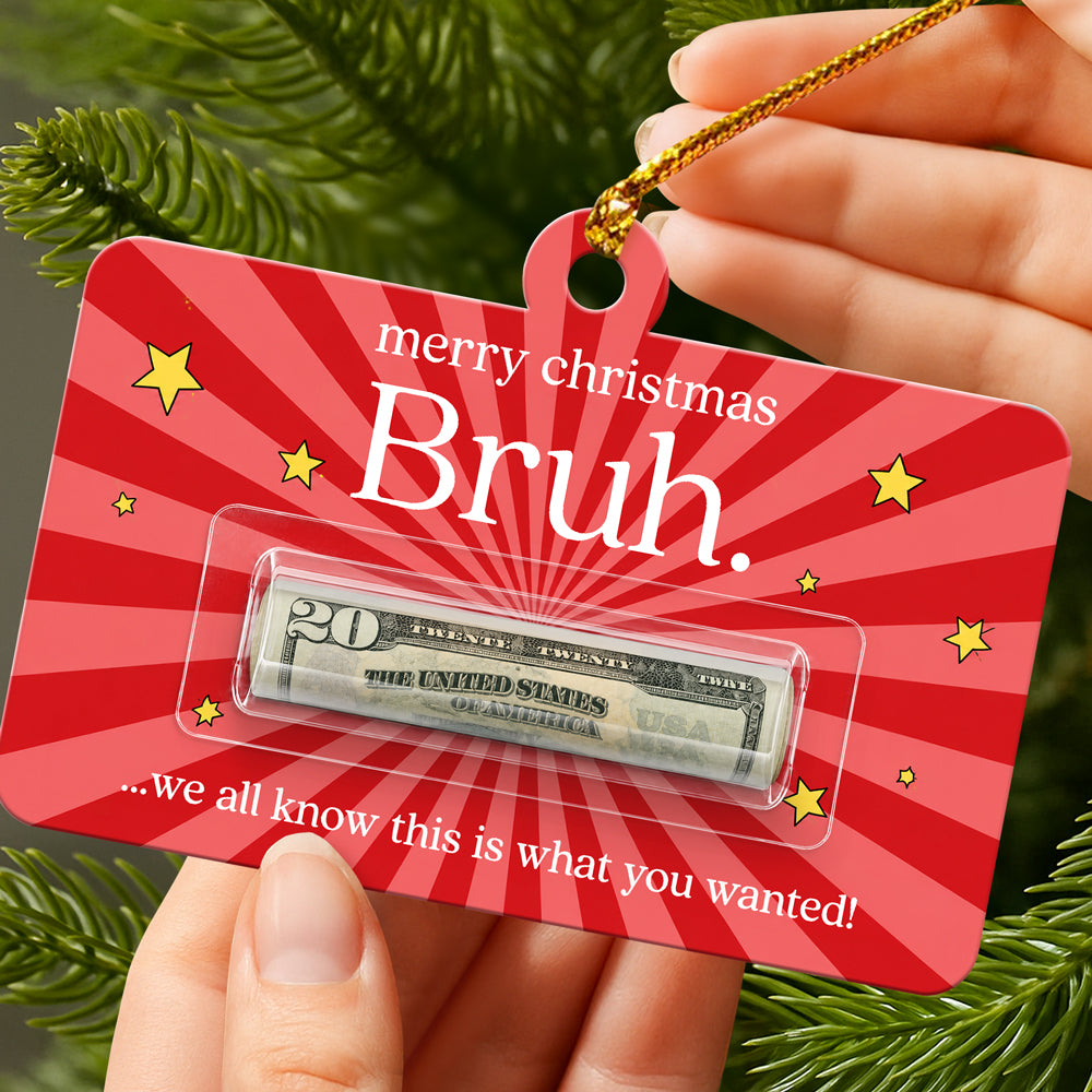 Personalized Santa Saw Your Wish List Money Holder Ornament Gift for Family & Friends LM32 670377