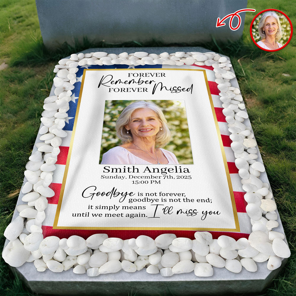 Personalized In Loving Memory Grave Blanket for Loss of Loved Ones in Heaven LM32 897513