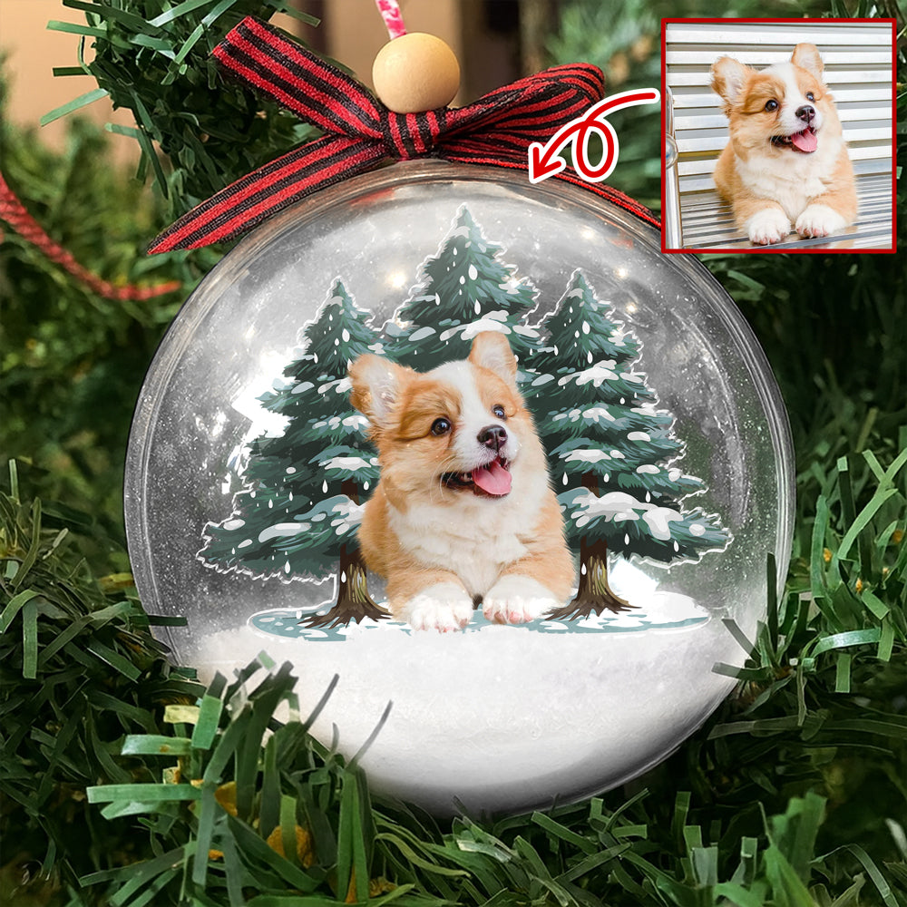 Custom Dog Photo 3D Ball Ornament For Christmas TH10 896071