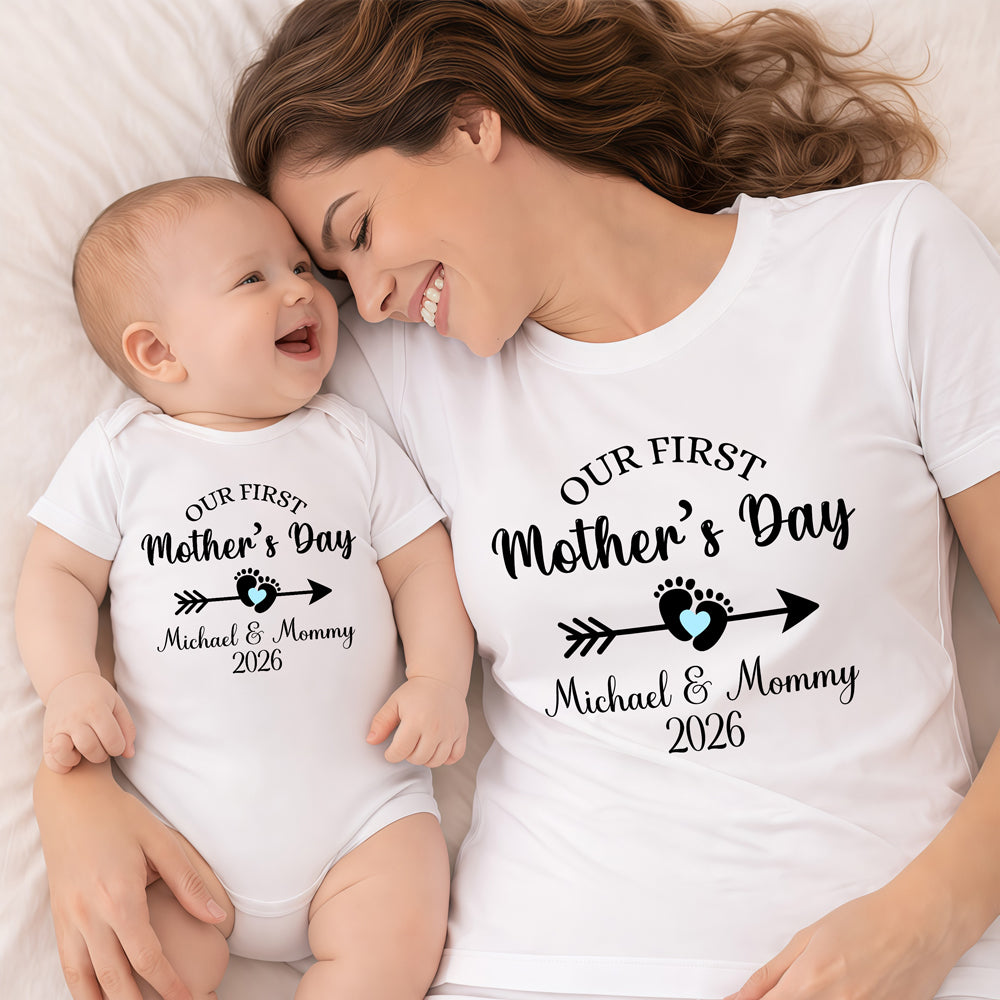 Personalised Our First Mothers Day Matching Shirt LM32 899623