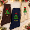 Personalized Name Christmas Tree Embroidered Socks HO82 904016