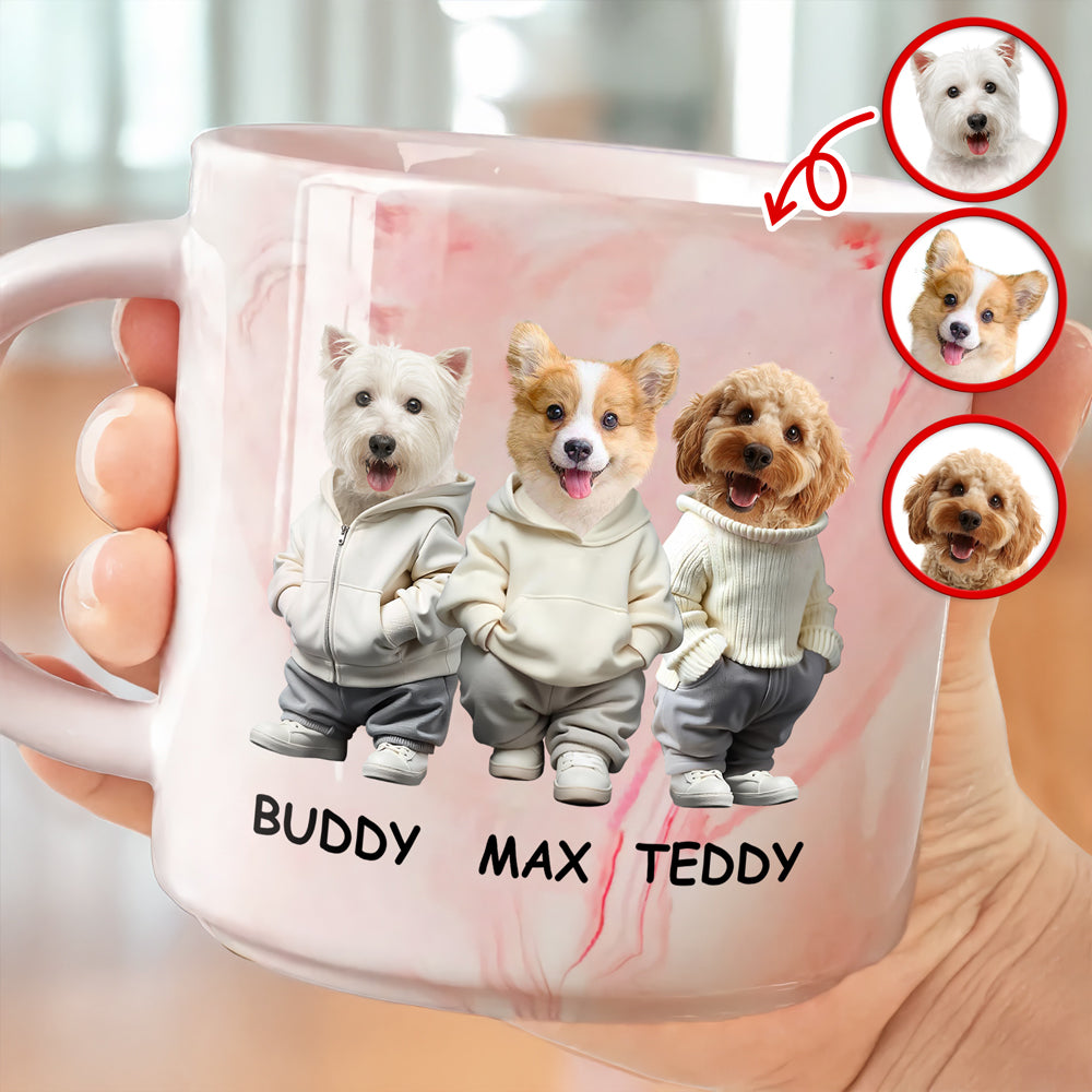 Custom Photo And Name Me Dog Cat Personalized Marble Mug HA75 897602