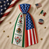 Personalized Family Name Mexico And US Flag Print Wreath Sash Decoration LM32 669879