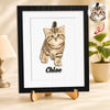 Custom Pet Portrait Photo Miniature Watercolor 2-Layered Wooden Plaque With Stand LM32 669529