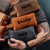 Personalized Daddy To Me You Are The World Engraved Leather Toiletry Bag HO82 894200