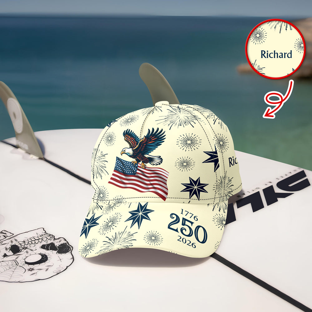 Personalized USA 250 Anniversary Eagle 1776-2026 Classic Cap HO82 902068