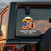 Patriotic Eagle 250 Years of Freedom Car Window Decal Sticker CH07 911686