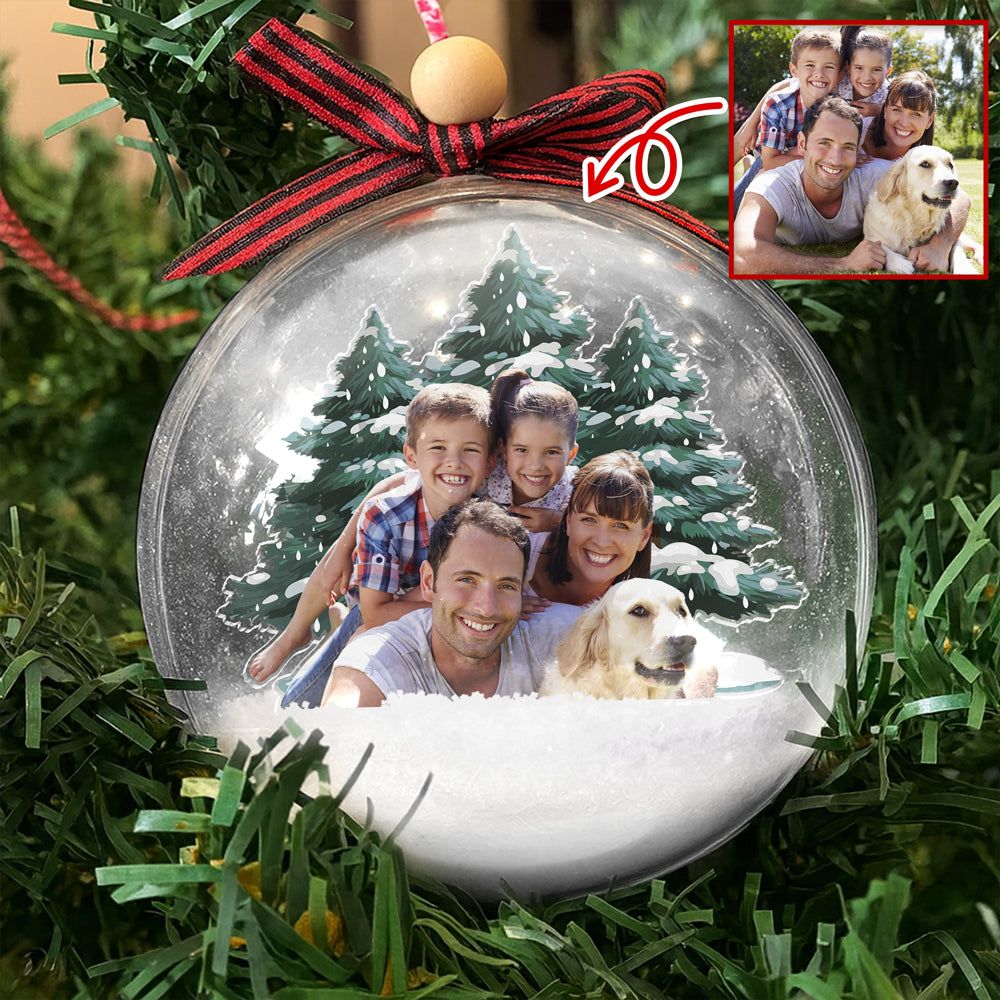 Custom Photo Together Is Our Favorite Place 3D Ball Ornament For Christmas TH10 896069