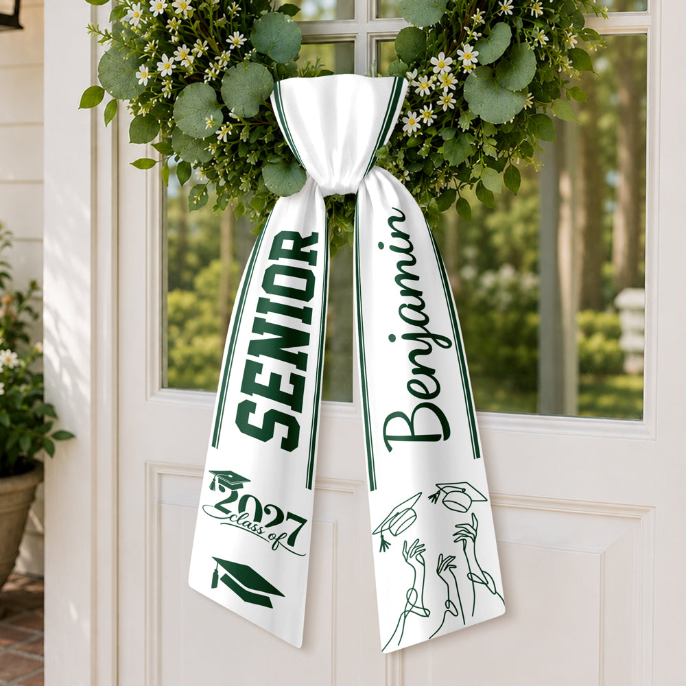 Custom Photo Senior - Class of 2027 Print Wreath Sash Decoration LM32 669913