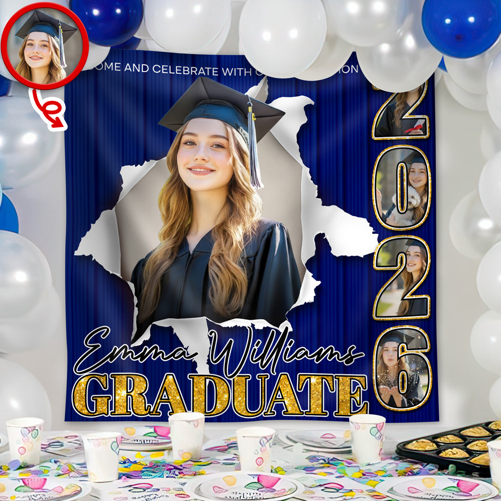 Personalized Graduate Class Of 2026 Backdrop Party Decoration LM32 899459