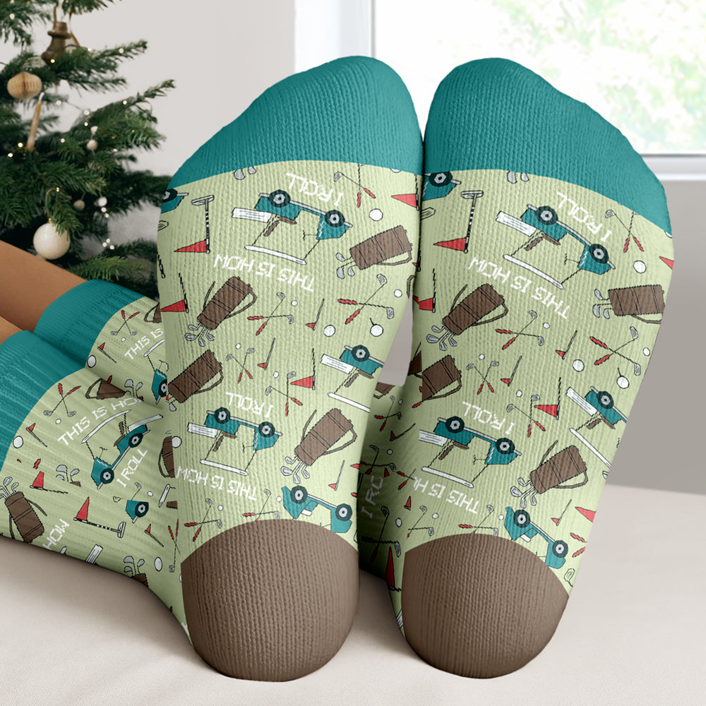 Personalized Golf Cart Crew Socks Funny Golfing Gift HO82 900800