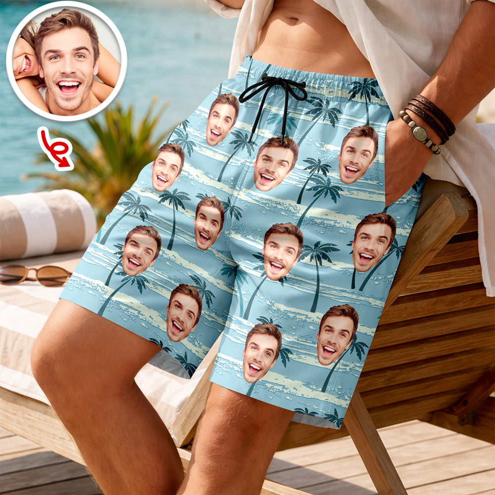Custom Funny Face Aloha Summer Vacation Beach Short CH07 911268