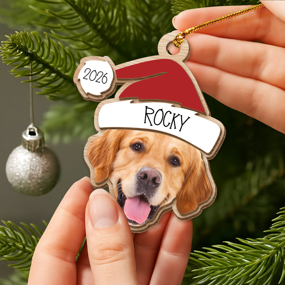Personalized Pet Photo Christmas Layer Wood Ornament HO82 903966