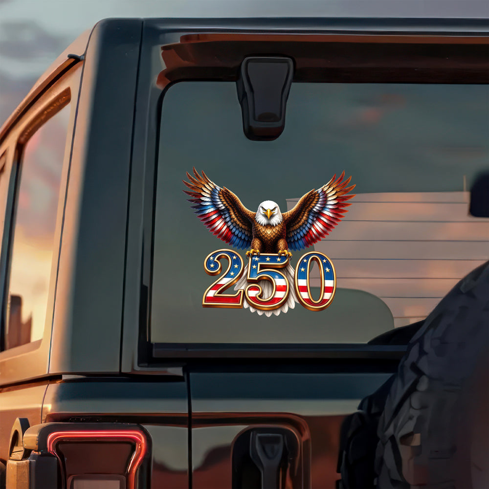 250th Anniversary Patriotic Eagle Badge Car Window Decal Sticker CH07 911682