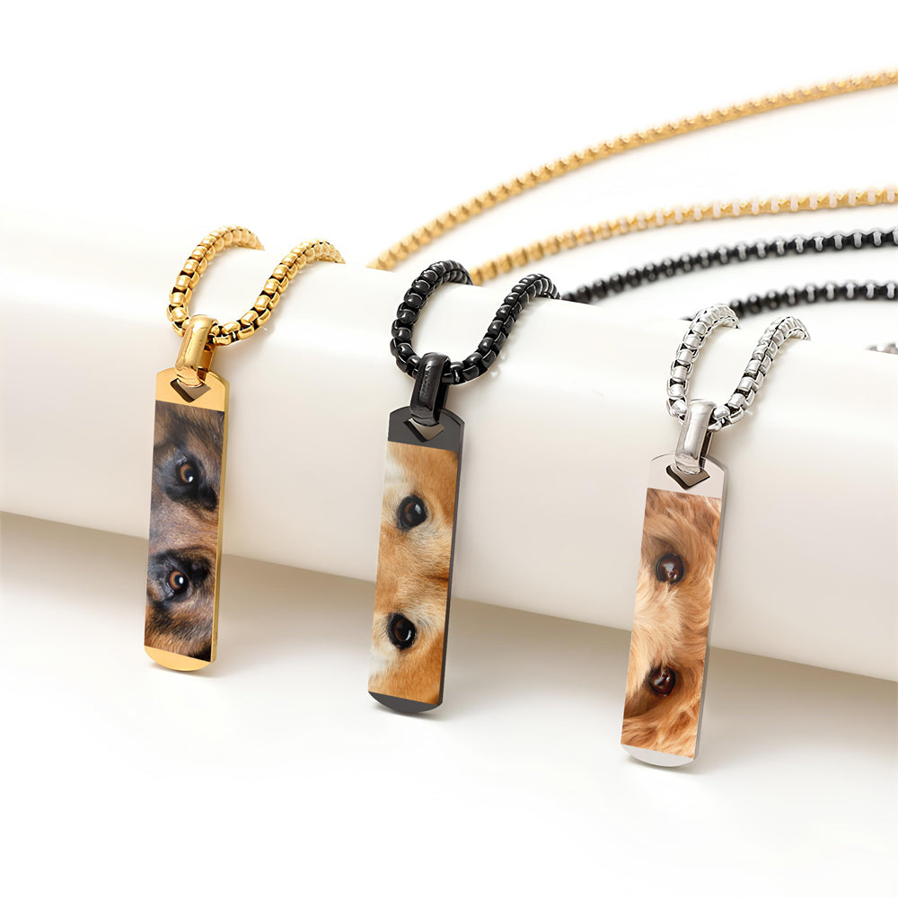 Custom Dog Eyes Photo Long Necklace For Dog Lover TH10 892861