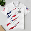 Personalized Golf Ball Pattern America Flag Polo Shirt Gift For Golfer, Golf Lovers HA75 898678