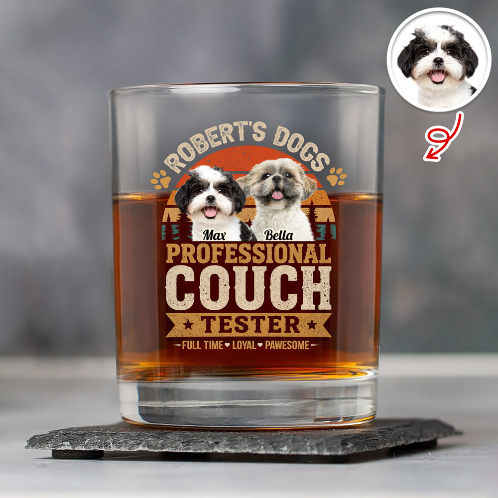 Personalized Professional Couch Tester Whiskey Glass Gift For Dog Lovers HO82 902444
