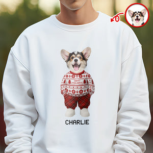 Custom Photo Dog Cat Xmas Clothes Christmas Bright Shirt Gift For Dog Cat Pet Lover HA75 897946