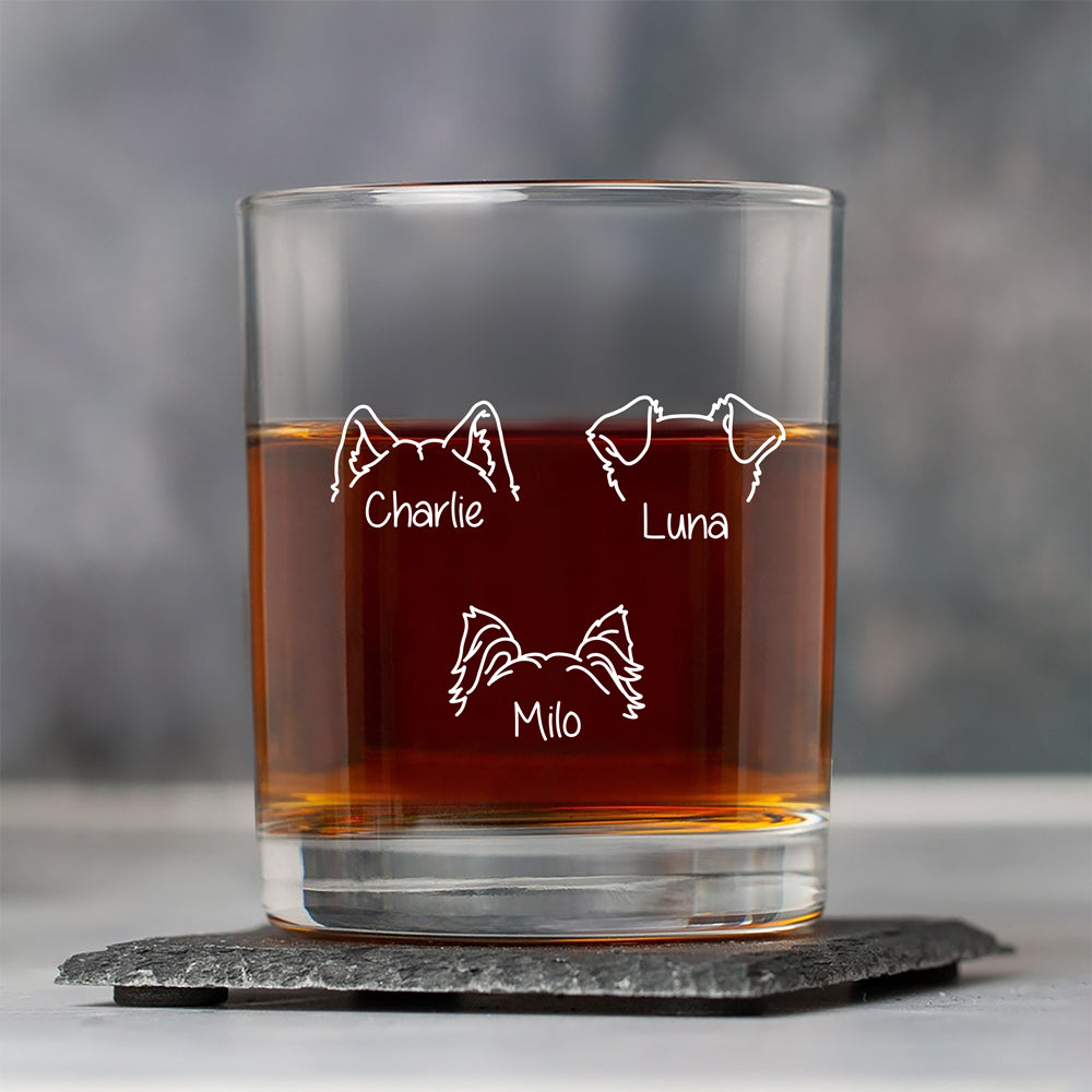 Personalized Dog Ears Whiskey Glass For Dog Lovers CH07 899736