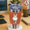 Custom Photo And Name Me Dog Cat Leather Tumbler HA75 897600